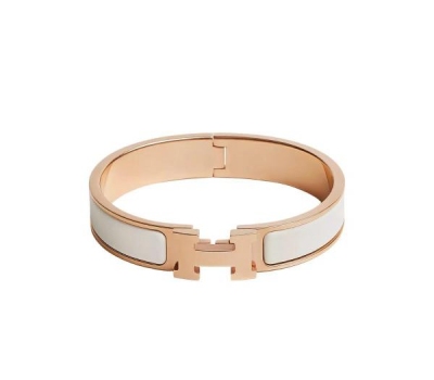 HERMES Clic H bracelet White